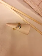 ZHOUYANG-Anillos ajustables para mujer, exquisita y bonita serpiente de circón, Color amarillo claro y dorado, regalos del anillo abiertos, joyería R072