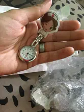 Reloj de bolsillo con movimiento de cuarzo y aguja luminosa, diseño de enfermera