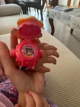 Minnie de Disney-relojes de proyección 3D para niños, figuras de anime de dibujos animados, con tapa, regalo para niñas