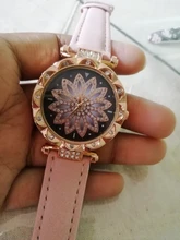 Las mujeres cielo estrellado cielo reloj de lujo de oro rosa diamante Relojes de Cuero ocasionales de las señoras banda de cuarzo reloj de pulsera mujer reloj zegarek damski