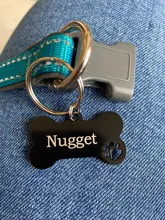 Etiqueta de nombre de Perro personalizada con forma de hueso, grabado láser, etiqueta de mascota personalizada para perros, gatos y otras mascotas, productos personalizados