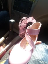 Zapatos de tacón alto para niñas, zapatos de flores de princesa, de cuero, a la moda para chicas, vestidos de fiesta, baile de boda