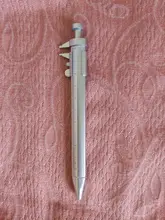 Pluma de plástico multifunción de 0,5mm, bolígrafo de Calibre Vernier, escarificador, instrumento de escritura, papelería, 1 ud.