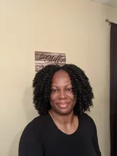 MSIWIGS-peluca Afro corto rizado para mujer, pelo sintético marrón degradado, parte media natural, negro, para fiesta diaria, tocados con Clips