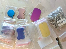 Rings Collar Accessories Key-Tags Round White Pet-Dog Steel Plated 10mm 8mm 15mm 100pcs