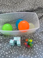 Bola colorida antiestrés calmante para la cara para niños, juguete para la salud para aliviar el Autismo