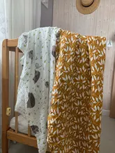 Manta de muselina para bebé recién nacido, manta de gasa de algodón para envolver, toalla de Pielucha, 120x110cm