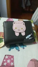 Cartera pequeña con gato para mujer, Cartera de marca de diseño, monedero de piel sintética para mujer, titular de la tarjeta femenina, Billetera