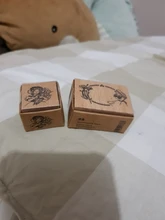 Caja de ventana Retro Dream Moon, madera para sellos de goma álbum de recortes, papelería, bricolaje, sello estándar