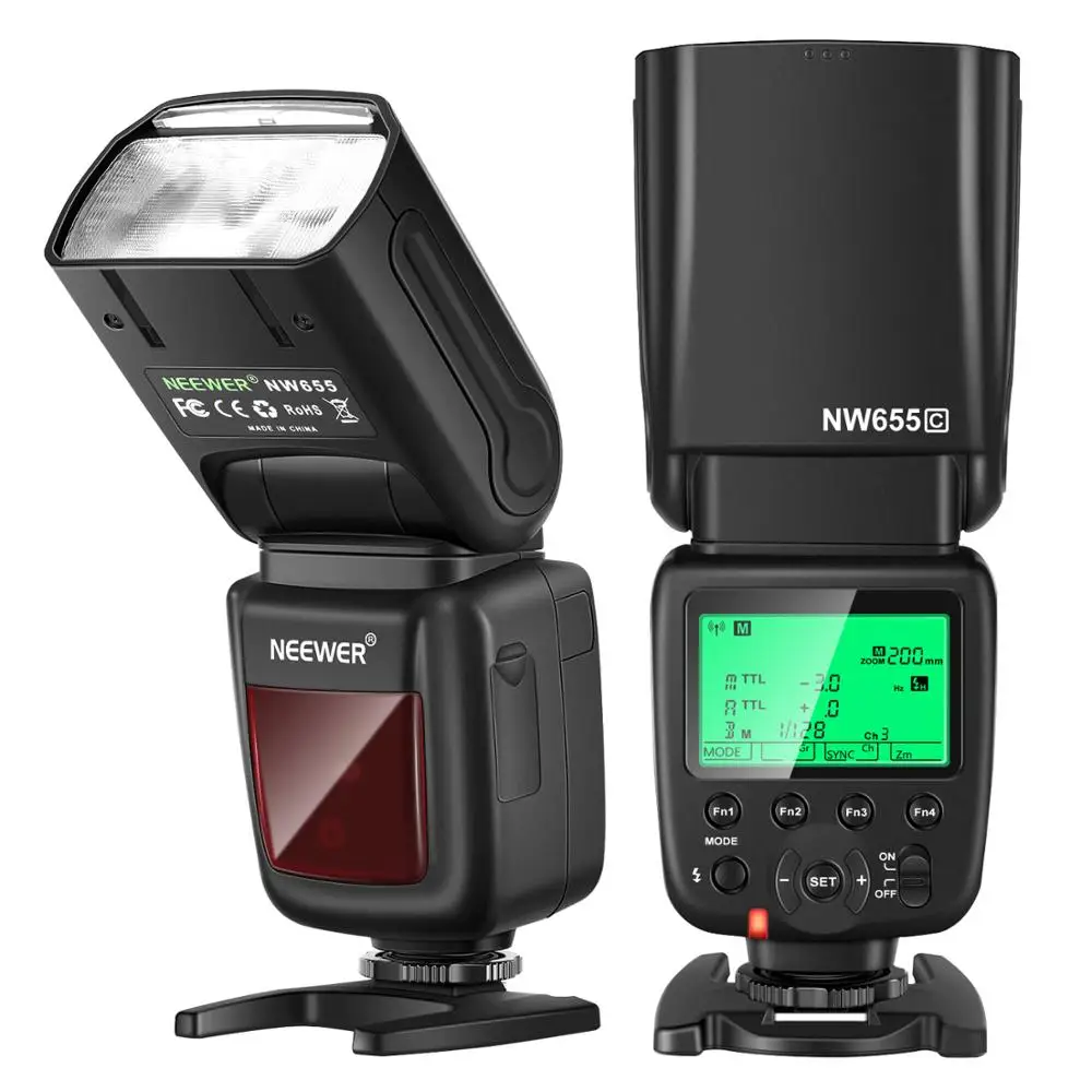 Neewer NW655-C 2.4G HSS 1/8000s TTL Wireless Universal On-Camera Speedlite Flash Light For Canon DSLR with Standard Hot Shoe
Neewer NW655-C 2.4G HSS 1/8000s TTL Wireless Universal On-Camera Speedlite Flash Light For Canon DSLR with Standard Hot Shoe