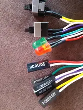 Cable de alimentación de placa base de PC Slim ATX, 68CM, encendido/apagado/reinicio con luz LED, interruptor de Reinicio de potencia de PC, botón pulsador