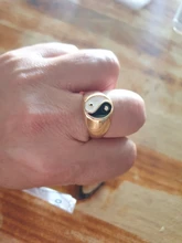 Anillo de estilo chino para hombre, joyería al por mayor, taoísta, Bagua, Yin, Yang, Tai Chi