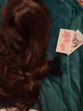 XIYUE sintético largo rizado pelucas con Centro flequillo rizado Natural pelucas marrones oscuras para las mujeres pelucas de Cosplay fibra resistente al calor pelucas