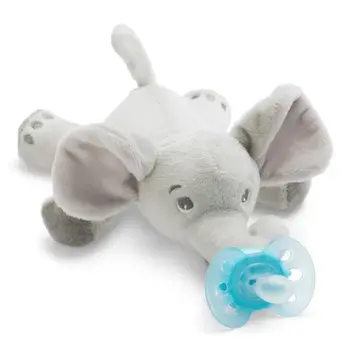 PHILIPS AVENT Pacifier Soft Stuffed 0-6 months model Elephant 
PHILIPS AVENT Pacifier Soft Stuffed 0-6 months model Elephant