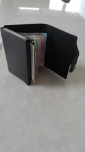 PRAETOR-cartera Rfid para hombre y mujer, tarjetero inteligente con broche de aluminio y Metal, Mini Wallet-C0408 de tarjetas de negocios