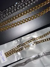 Cadena de eslabones cubanos estilo Hip Hop para hombre y mujer, gargantilla de acero inoxidable, Punk, 3mm/5mm/7mm