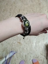 Brazalete con constelación de Escorpio, Sagitario, capricornio, acuario, cuerda negra, botón de cuero, pulsera, joyería del zodiaco para regalo, 12 Uds.