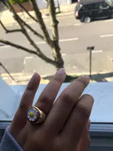 Anillo de moda esmaltado de tulipán de Margarita anillo de mujer Punk Metal trébol flor anillo de Color dorado personalidad dedo índice anillo de cola mujeres