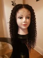 Mongol Afro rizado Pelo Rizado de la onda de agua 3 mechones con cierre cabello humano brasileño armadura paquete negro las mujeres XISHIXIU