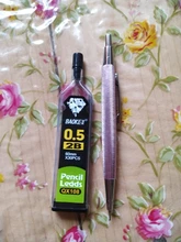 Mini lápiz de Metal para estudiantes, 0,7/0,5mm, negro, amarillo, rosa, azul, lápiz mecánico automático de escritura, recargas de 30 Uds.