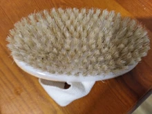 Jabalí-cepillo de madera ovalado para ducha, cerdas naturales, masaje exfoliante, tratamiento de celulitis, circulación sanguínea