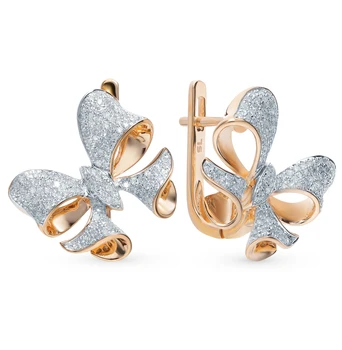 Gold earrings with diamonds sunlight sample 585
Gold earrings with diamonds sunlight sample 585