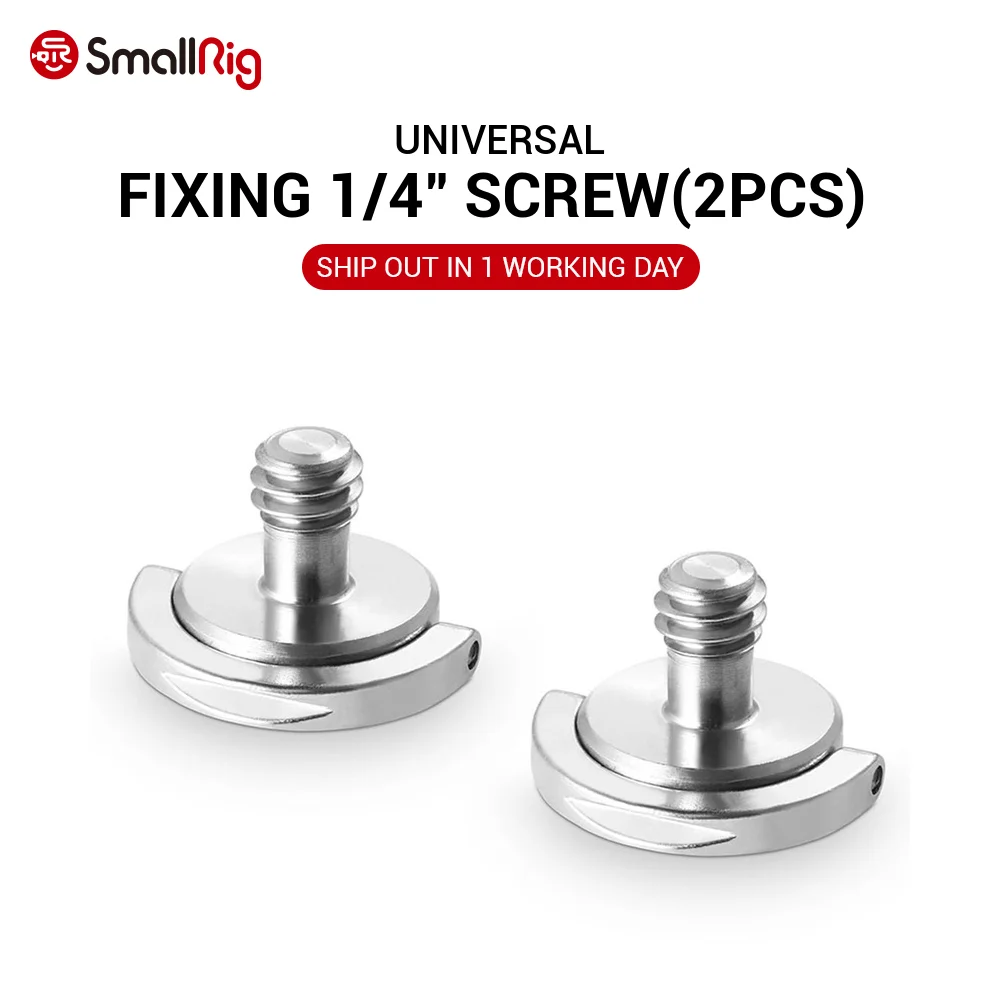 SmallRig Quick Release Camera Fixing Screw D-ring Screws 1/4 Inch (Pack of 2) - 0976
SmallRig Quick Release Camera Fixing Screw D-ring Screws 1/4 Inch (Pack of 2) - 0976
