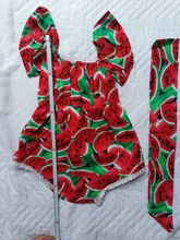 Nueva Infant Toddler bebé recién nacido Niñas sandía impreso sin mangas bodysuit sunsuit jumpsuit ropa casual