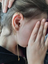 Pendientes bohemios de estrella y oro sin Piercing para mujer y hombre, aretes de Clip para la oreja de cartílago falso Simple, joyería con Clip