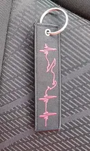 LLavero de latido del corazón para motorista, joyería bordada, motocicleta y coches, cadena de moda para amantes de los motociclistas