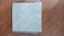 Fundas de papel para discos de CD y DVD de 5 pulgadas, almacenamiento de sobres, transparente, con solapa, 50 Uds.