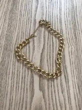 Collar grande de moda para mujer, Gargantilla gruesa de Color dorado y plateado, collares de cadena, joyería de fiesta, 2021