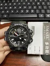 SMAEL-Reloj deportivo de cuarzo para hombre, cronógrafo analógico de estilo militar y a la moda, código 1545