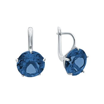 Silver earrings with Topaz sunlight sample 925 test 
Silver earrings with Topaz sunlight sample 925 test