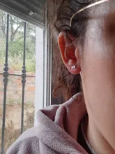 Pendientes asimétricos de Plata de Ley 925 para niños, con cierre de tuerca de hueso de pescado y gato, joyería antialérgica para bebés y estudiantes