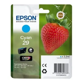 Original Ink Cartridge Epson C13T298240 Cyan
Original Ink Cartridge Epson C13T298240 Cyan