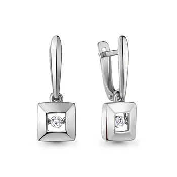 AQUAMARINE earrings with cubic zirconia, silver 925
AQUAMARINE earrings with cubic zirconia, silver 925