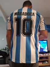 Maradona-Camiseta Vintage para hombre, Retro Azul, color blanco, 1986