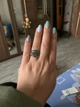 Anillos de dedo en capas Vintage para mujer, cadenas grandes ajustables bohemias, anillos de apertura irregulares, joyería, Color plata, 1 ud.