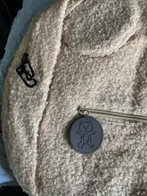 Mochila portátil para la compra de viaje para niños, morral informal de lana de cordero para otoño e invierno, mochila de hombro en forma de oso