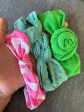 Headbands Hair-Accessories Bows-Knotted Nylon Elastic Newborn Girls Solid-Color Soft