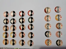 Matryoshka rusa, 10 Uds., mezcla de 12mm/18mm/20mm/25mm, cabujones redondos de cristal para hacer fotos