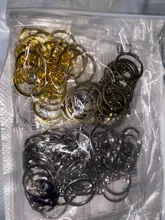 20 unids/lote llavero Chapado en 6 colores 50mm largo partido redonda llaveros al por mayor