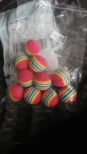10Pcs Colorful Pet Rainbow Foam Fetch Balls Training Interactive Dog Funny Toy