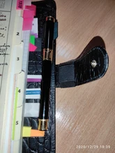 Moterm-lápiz elástico de cuero para cuaderno, suministros escolares, soporte pinza pluma