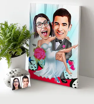Personalized Bride Groom Cartoon Canvas Table (30x50 cm.) - 9 funny Fun Affordability Sanar Dear Decoration Compatible
Personalized Bride Groom Cartoon Canvas Table (30x50 cm.) - 9 funny Fun Affordability Sanar Dear Decoration Compatible