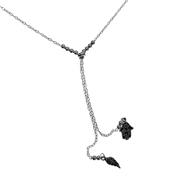 Choker 925 Sterling silver m type tie interpiece adaptive balls details feathers Hand of Fatima
Choker 925 Sterling silver m type tie interpiece adaptive balls details feathers Hand of Fatima