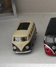 1:38 escala autobús de Volkswagen T1 de aleación de Pull-Coche de fundición de Metal modelo de coche para colección amigo regalo de los niños