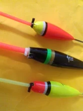 Pesca flota conjunto de 10 unids/lote Bobber pesca luz palo flota fluctúan tamaño de Mezcla Color flotar boya para accesorios de pesca