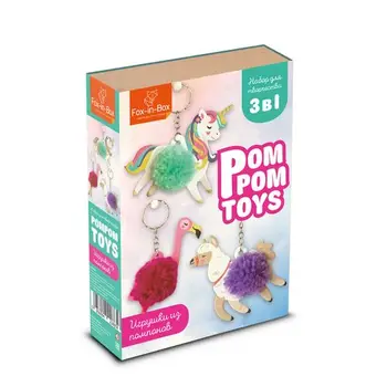 Fb606003 set for creativity toys-keychains made of pompoms 'Flamingo, Lama and Unicorn'
Fb606003 set for creativity toys-keychains made of pompoms 'Flamingo, Lama and Unicorn'